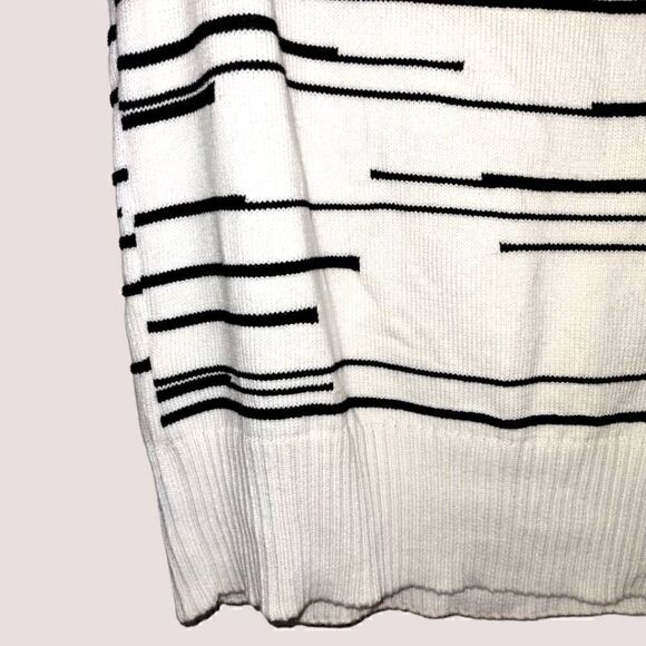 St John Womens Sweater Set Sz P White Black Short Sleeves and Tank‎ Summer Prep - Picture 10 of 13